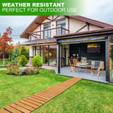 LINSHRY 8FT Wooden Garden Pathway, Outdoor Roll Out Decorative Garden Walkway, Weather-Resistant Non-Slip Wooden Walkway Pavers for Garden, Backyard, LINSHRY