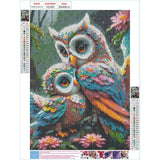 DPHERO Colorful Owl Diamond Painting Kits for Adults,5D Flowers Diamond Art Kits for Beginners,Round Full Drill Fantasy Diamond Painting Art,DIY Painting by Numbers Diamond Art Painting 12x16 inch DPHERO