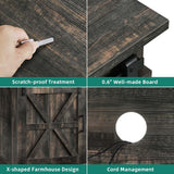 YITAHOME Farmhouse TV Stand for 65 Inch Television Stand, Entertainment Center with Storage Cabinets and Sliding Barn Doors, Rustic Media TV Console Table for Living Room, Dark Rustic Oak YITAHOME