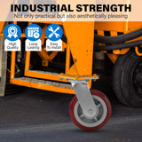 Castrek 6 Inch Heavy Duty Casters Set of 4, Lockable Plate Caster Wheels with Brakes Scratch Resistant & 360 Degree Rotatable, 6000 lbs Load Capacity - Ideal for Any Floor (2 x Swivel & 2 x Brakes) Castrek