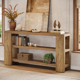 Tribesigns 70.9-Inch Extra Long Console Table with Storage, Narrow Wooden Sofa Table Behind The Couch, Farmhouse 3-Tier Entry Foyer Table for Entryway, Living Room, Hallway Tribesigns
