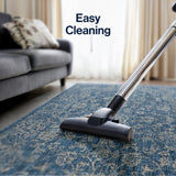 JONATHAN Y Weave Floral Indoor Outdoor Area Rug 8X10 Navy/Gray, Tela Bohemian Textured for Backyard, Patio, Porch, Easy-Cleaning, High Traffic, Pet-Friendly, Non-Shedding (SMB100B-8) JONATHAN Y