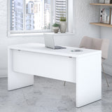 Bush Business Furniture Echo Collection Computer Desk for Home Office with Quick-to-Assemble Hardware, 60W, Pure White Bush Business Furniture