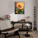 Ausanrl Diamond Art Painting Sun Flowers-Diamond Painting for Adults,Flowers 5D Diamond Painting,DIY Full Drill Diamond Painting Sun Flower Gem Painting and Crafts 12x16inch Ausanrl