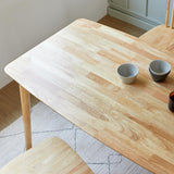 Livinia Aslan 47" Malaysian Oak Rectangular Wooden Dining Table/Solid Wood Kitchen Desk (Natural Oak) Livinia