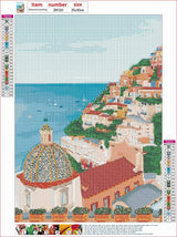 LIULIMI DIY 5D World Landscape Diamond Painting Kit, Diamond Painting Kits, Round Diamond Art Full Diamond Cartoon Style 12 X 16 in (Positano, Italy)… LIULIMI