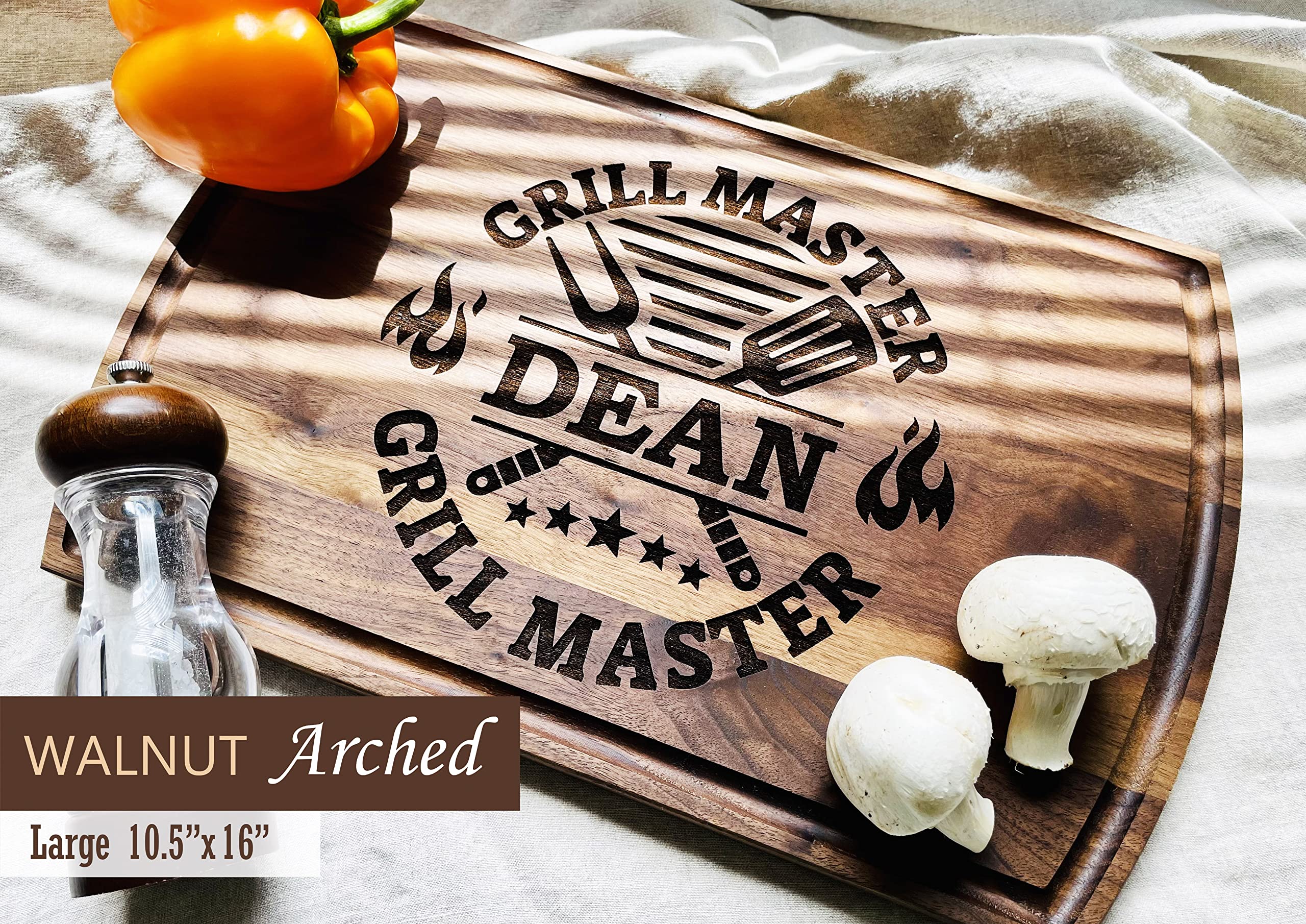 Personalized Grill Wood Cutting Board - Thumbnail 4