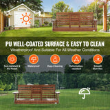 VEVOR Wooden Porch Swing 5 ft, Patio Bench Swing for Courtyard & Garden, Upgraded 880 lbs Strong Load Capacity, Heavy Duty Swing Chair Bench with Hanging Chains for Outdoors, Brown VEVOR