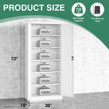 Letaya Metal Garage Storage Cabinets with Lock Door and Adjustable Shelves, Steel Tool Cabinets for Home,Office,Warehouse Organisieren (White, 72" H) Letaya