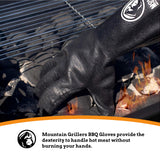 Mountain Grillers Extreme Heat Resistant Gloves for Grill BBQ High Temperature Fire Pit Gloves Barbecue Cooking, Smoker, Oven, Fryer, Grilling Waterproof, Fireproof Oil Resistant Neoprene Coating 14in MOUNTAIN GRILLERS