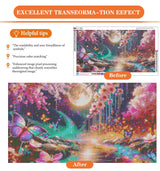 igoodom Large Diamond Painting, Landscape Large Diamond Art Kits for Adults, Full Drill Round Big Diamond Painting, DIY Gem Art and Crafts for Home Wall Decor Gift 27.5 X 15.7inch igoodom