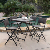Christopher Knight Home Margarita Outdoor Wicker Bar Set, 5-Pcs Set, Multibrown Christopher Knight Home