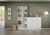 Tvilum Element 5 Shelf Narrow Bookcase, White Tvilum