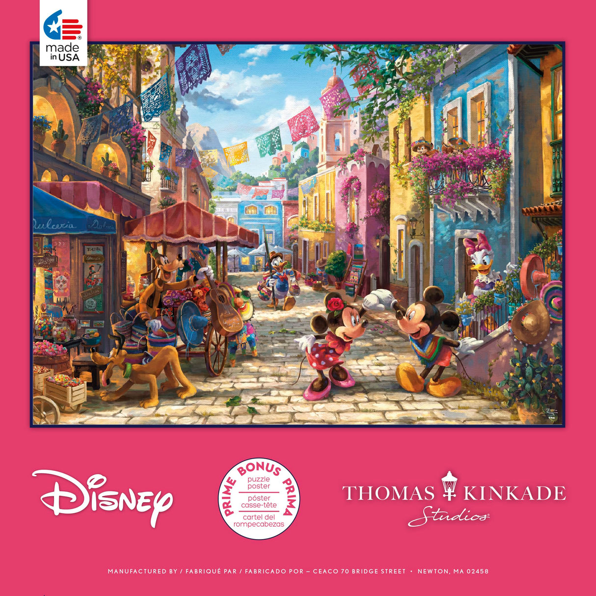 Ceaco - Thomas Kinkade - Disney - Mickey and Minnie in Mexico - 1000 Piece Jigsaw Puzzle Ceaco