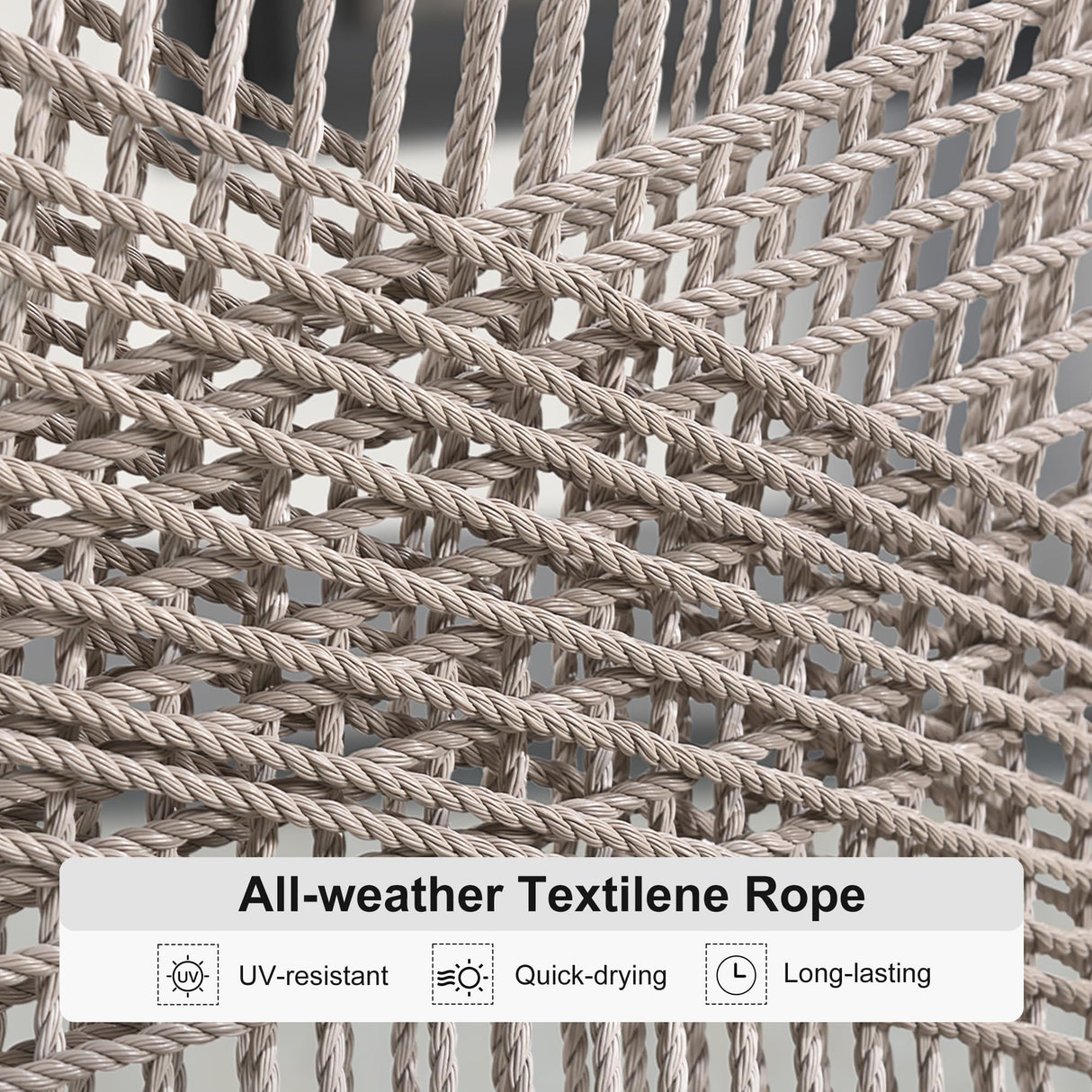 PURPLE LEAF 9 Pieces Patio Dining Set Aluminum Modern Rectangular Table and Wicker Chairs with Cushions for Kitchen Porch Garden Outdoor Furniture Sets, Champagne PURPLE LEAF