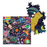 eeBoo Piece and Love Zodiac Constellation 1000-piece Square Adult Jigsaw Puzzle Glow in The Dark, Jigsaw Puzzle for Adult and Families, with Glossy, Sturdy Pieces and Minimal Puzzle Dust eeBoo