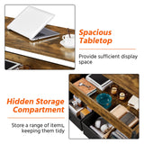 Yaheetech Lift Top Coffee Table with Storage and 2 Fabric Baskets, 41.5 Inch Wooden Raisable Top Coffee Table for Living Room & Office, Rustic Brown Yaheetech