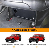BESTAOO Under Seat Storage Lock Box Gun Safe Security Locking Organizer Compatible with 2018-2025 Jeep Wrangler JL 4 Door 4XE Interior Accessories Passenger Side Rear Underseat Storage Tray, Black BESTAOO