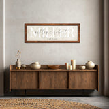 Wedding Sign Personalized, Custom Wood Sign for Couples, Family w/Names and Date, Customized Wooden Sign Engagement Gifts, Personalized Framed Family Name Sign for Home Decor Wall, D8 Customization Mill