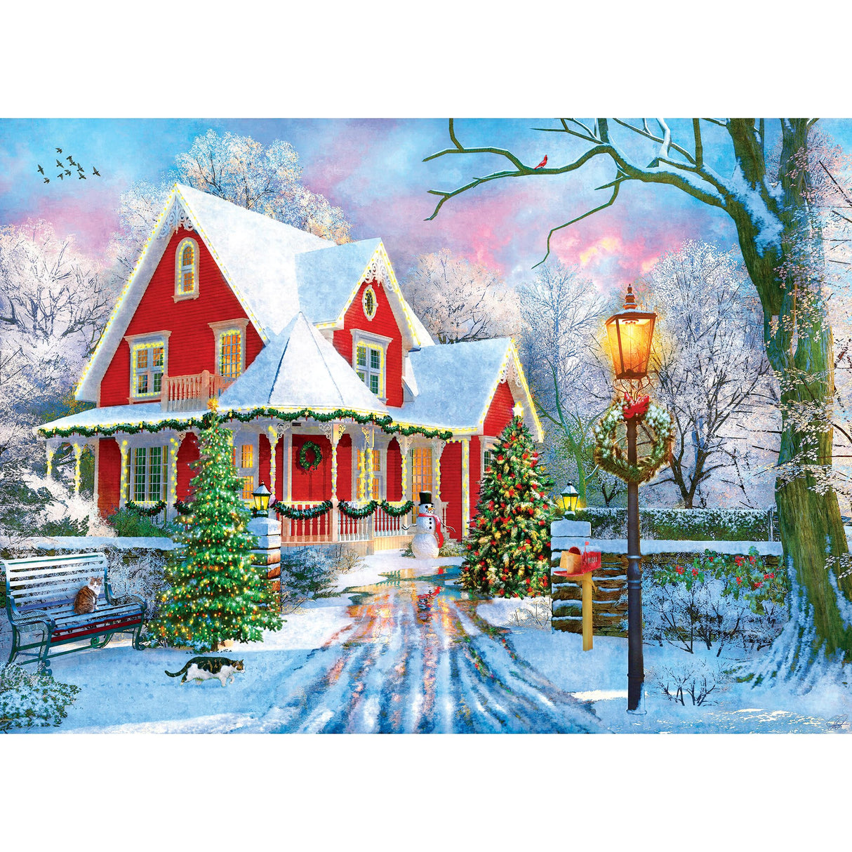 RoseArt - Kodak Premium - Christmas at Home - 1000 Piece Jigsaw Puzzle for Adults RoseArt