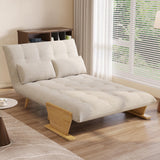 JASIWAY Convertible Chair Bed Sleeper for Adults, Linen 3-In-1 Convertable Single Sleeper Chair for Small Spaces, Trifold Futon Chaise Lounge that Turn into Beds, Adjustable Backrest (76.6"D X 44.9"W) JASIWAY