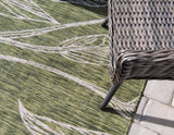 Unique Loom Outdoor Botanical Collection Area Rug - Leaf (5' 1" x 8' Rectangle, Green/ Ivory) Unique Loom