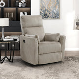 Lexicon Modern Swivel Glider Recliner Chair, Nursery Glider, Corduroy Fabric Upholstery Recliner with 2 Lumbar Pillows, Manual Reclining Sofa Chair for Living Room/Office/Apartment, Taupe Lexicon