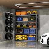 Welfiya 59" W Garage Shelving,5-Tier Heavy Duty Shelving Unit,3000LBS Adjustable Metal Storage Shelves,Storage Rack Units for Industrie,Shed,Warehouse,Basement,Black,59" W x 20" D x 72" H Welfiya