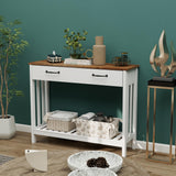 TaoHFE Farmhouse Narrow Console Table Modern Wooden,Living Room Tables Narrow Side Tables for Entryway,Entry Table with Storage Hallway SideTable with Drawers TaoHFE