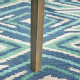 Christopher Knight Home Justin Outdoor 7 Piece Acacia Wood Dining Set, Teak, Gray Finish/Rustic Metal/Dark Gray Christopher Knight Home