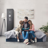 BARSKA Quick and Easy Large Access Biometric Rifles, Firearms and Long Guns Safe for Home, Removable Shelves, Optional Silent Mode, 5.52 Cubic Feet, Up to 10 Rifles without any accessories BARSKA