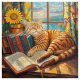 Cat Puzzles for Adults 1000 Pieces and up, PICKFORU Animal Jigsaw Puzzles Collection Funny Sleep Kitty, Book Puzzle for Cat Lovers PICKFORU