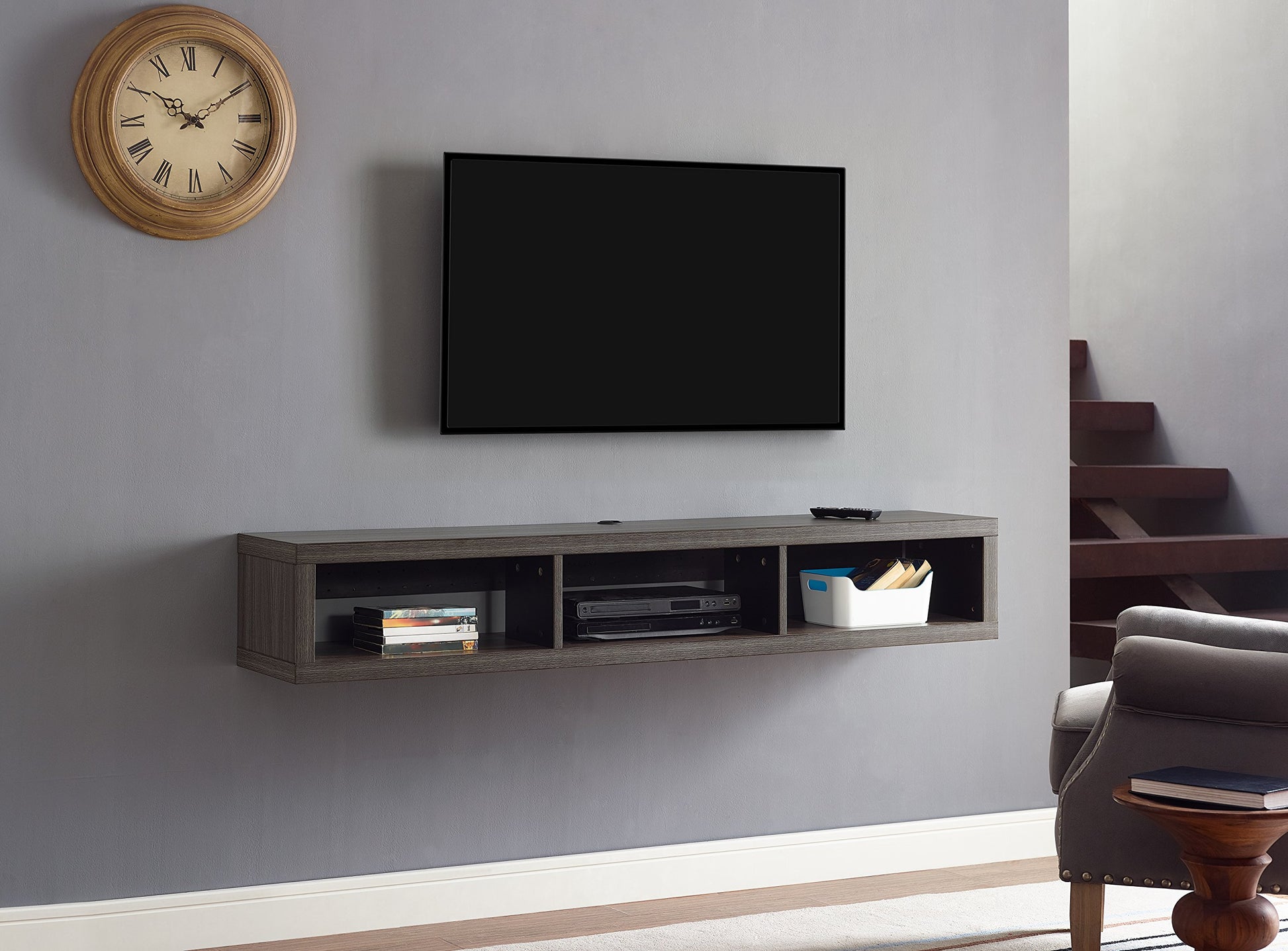 Martin Furniture Floating Tv Console, 60", Skyline Walnut - WoodArtSupply