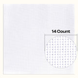Caydo 10 x 10 Inch Aida Cloth, 8 Pieces 14 Count White Cross Stitch Cloth for Embroidery Projects and Handmade Needlework Caydo