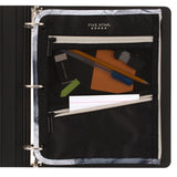 Five Star Pencil Pouch, Pen Case, 3-Pocket Zipper Pouch, Fits 3-Ring Binder, Storage Organizer for Classroom Supplies Earbuds Chargers Cables Makeup, Black/Grey (506420A-ECM) Five Star