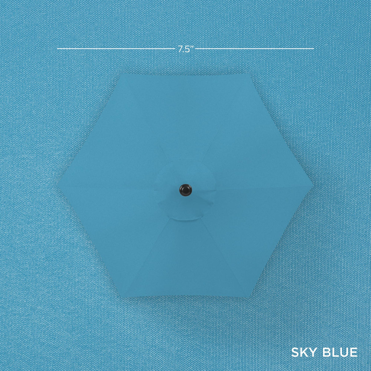 Best Choice Products 7.5ft Heavy-Duty Round Outdoor Market Table Patio Umbrella w/Steel Pole, Push Button Tilt, Easy Crank Lift - Sky Blue Best Choice Products