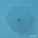 Best Choice Products 7.5ft Heavy-Duty Round Outdoor Market Table Patio Umbrella w/Steel Pole, Push Button Tilt, Easy Crank Lift - Sky Blue Best Choice Products