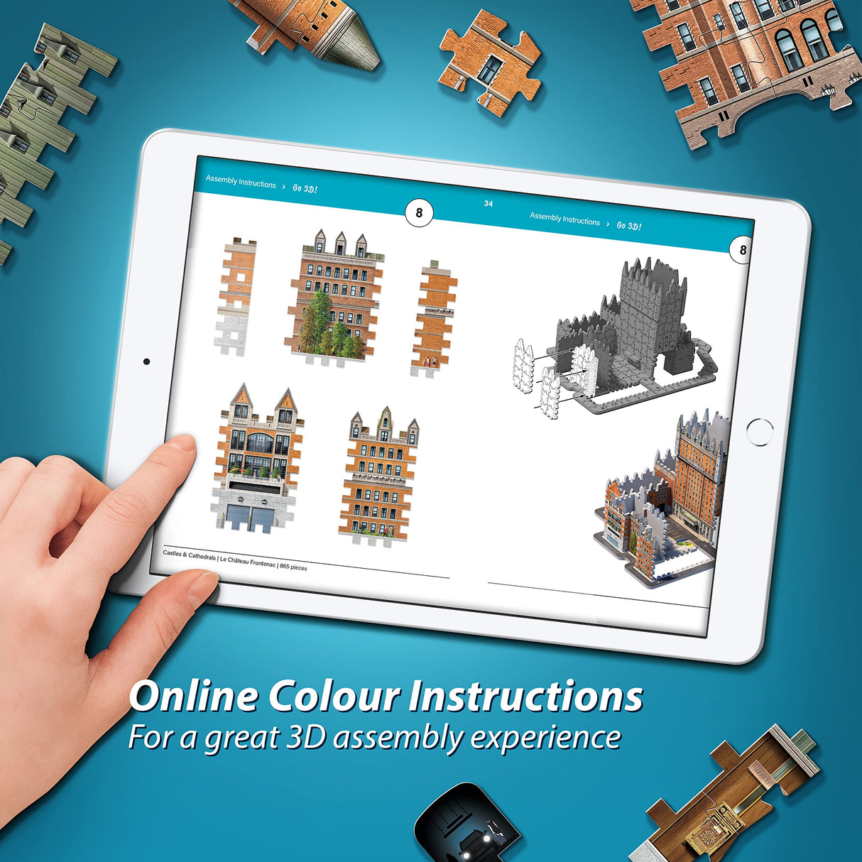 Wrebbit3D Le Château Frontenac 3D Puzzle for Teens and Adults | 865 Real Jigsaw Puzzle Pieces | Not Just an Ordinary Model Kit for Adults for Man and Woman Wrebbit3D