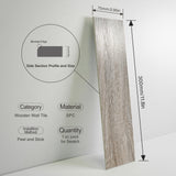 COLAMO Luxury 24PCS Faux Wood Texture Peel and Stick Backsplash,Vintage Oak Stick On Accent Wall Swatch Thick Rigid Shiplap Panels, Self Adhesive Wooden Wall Paneling for Kitchen Backsplash COLAMO