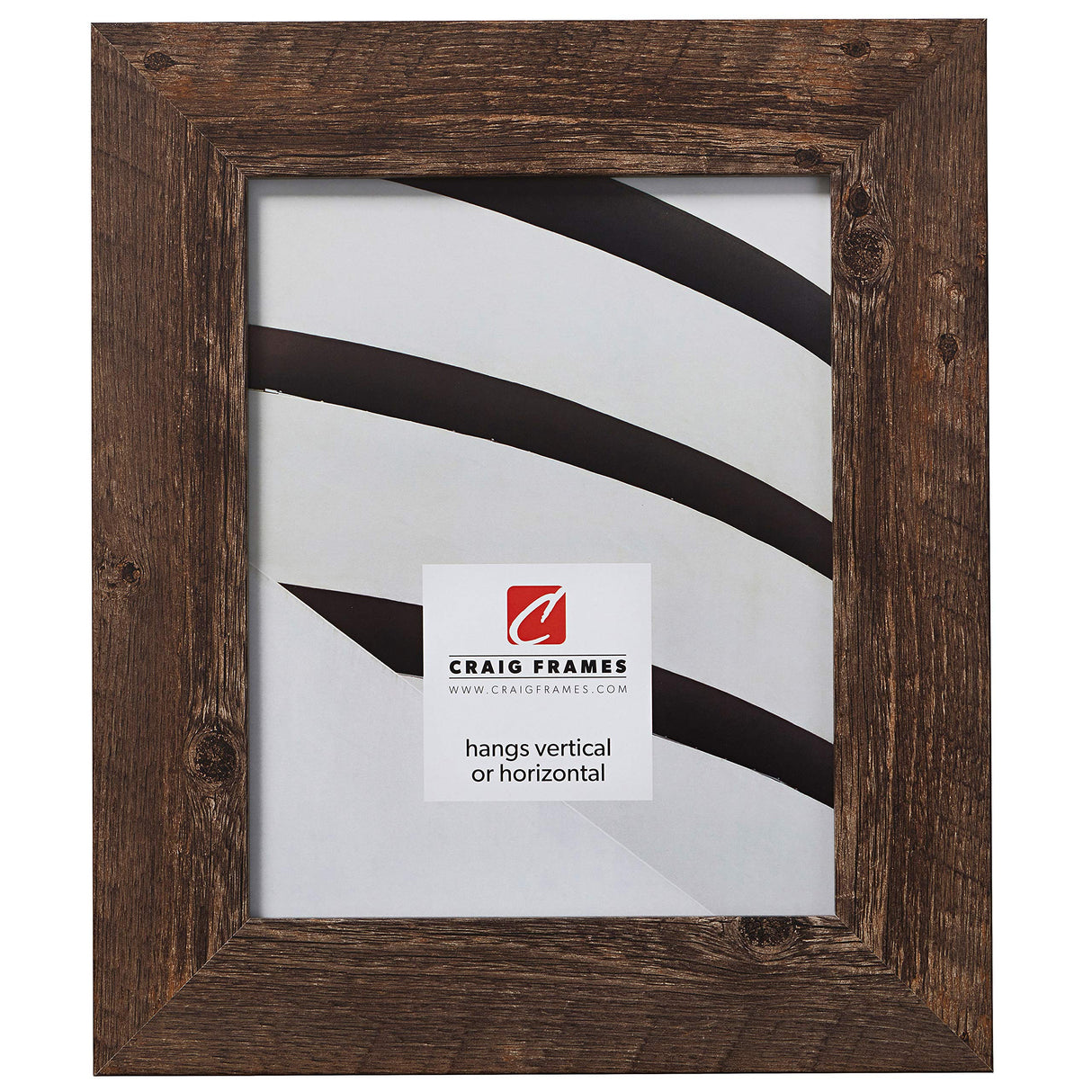 Craig Frames American Barn, Faux Barnwood Picture Frame, Brown Oak, 16 x 20 Inch Craig Frames