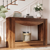 knoworld Farmhouse Console Table, 47 Inches Entryway Console Table with LED Light, Sofa Table Behind Couch, Wooden Accent Entryway Table for Living Room, Hallway knoworld