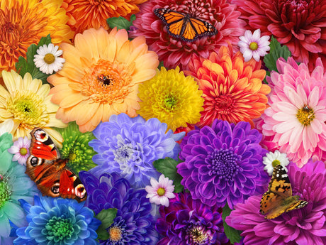 Ceaco - Flower Spectrum - 300 Oversized Piece Jigsaw Puzzle Ceaco