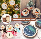 Lemonfilter Natural Wood Slices 50 Pcs 2.4-2.8 Inches Craft Unfinished Wood kit Wood Coasters Wooden Circles Christmas Wood Ornaments Tree Slices for Arts Crafts Wedding Christmas DIY Projects Lemonfilter