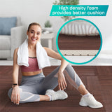 Yes4All 12,24,36 SQ.FT Wood Grain Puzzle Exercise Mat Protective Flooring, EVA Interlocking Foam Floor Tiles with Border for Home Yes4All
