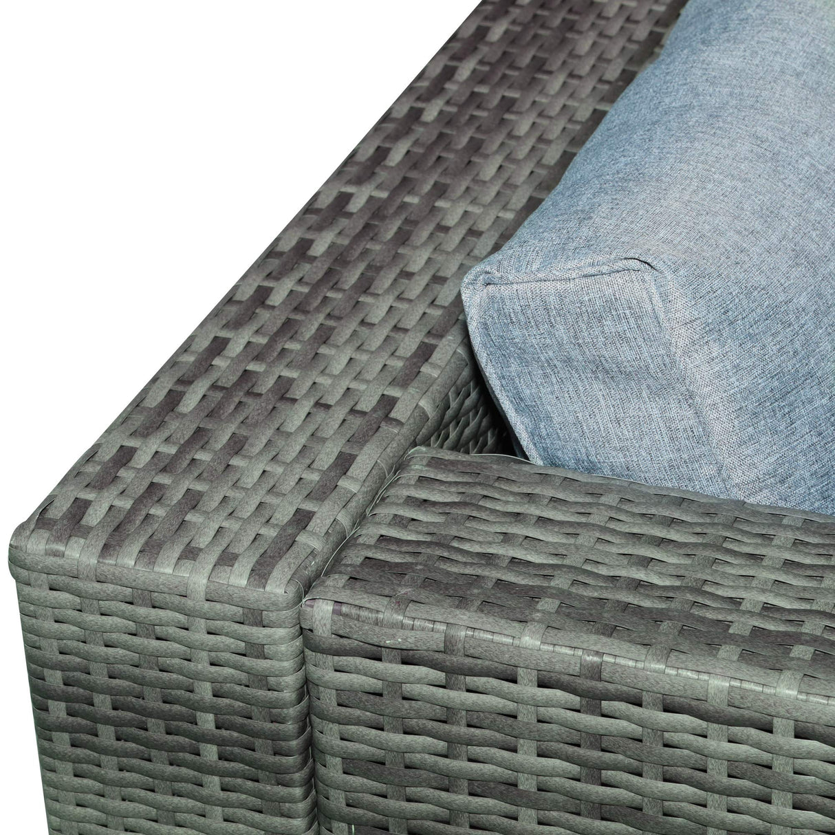 Outsunny 5-Piece Patio Furniture Set with Cushions, Outdoor PE Rattan Wicker Sofa Set, Sectional Furniture with Pillows, Glass Coffee Table for Garden, Backyard, Mixed Gray Outsunny