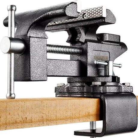Bench Vise 6", Vice for Workbench with Heavy Duty Forged Steel Construction, Built-in Pipe Jaw and Swivel Base, Table Vise for Woodworking, Home Workshop Use and DIY Job Gioventù