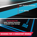 MD Sports Table Tennis Set, Regulation Ping Pong Table with Net, Paddles and Balls (8 Pieces) - Black & Light Blue MD Sports