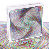 Bgraamiens Puzzle-Twisted 3D Colorful squares-1000 Pieces Square Puzzle Color Challenge Jigsaw Puzzles for Adults and Kids Bgraamiens
