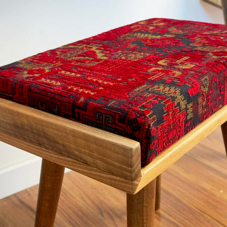 Ultimate Premium Products Walnut Ottoman Stool for Living Room | Versatile as a Piano Bench | Ideal Bedroom Bench | Functional Footstool Bench | Oriental Ultimate Premium Products