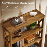Tribesigns 6-Tier Bookshelf, 71 Inches Tall Freestanding Bookcase, Large Industrial Bookshelves Display Shelves, Wooden Book Shelf for Home Office, Living Room, Bed Room, Rustic Brown Tribesigns